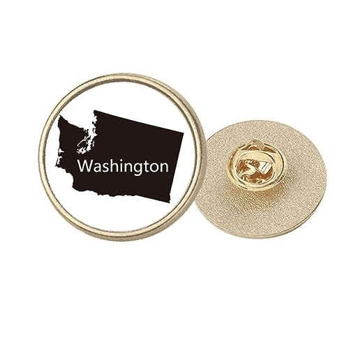 Broche carte des États-Unis en métal doré taille M pour costume