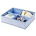 Produktbild mDesign Baby Organizer mit vier Fächern  große Aufbewahrungsbox für Windeln, Feuchttücher, Accessoires etc.  ideal als Spielzeug Aufbewahrung  blau