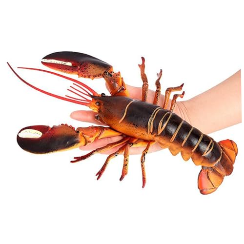 MOUNTTU Hummer-Spielzeug, 33 x 11, 4 cm, künstliche und lebensechte Hummer-Statue aus Kunststoff, Lernspielzeug, Geschenke für Kinder, Langusten aus Kunststoff