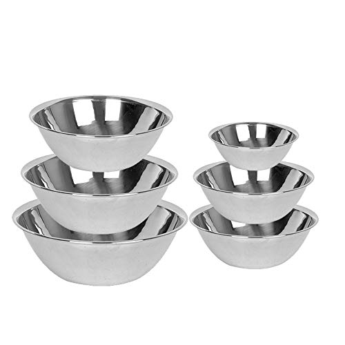 Set de 6 tazones de acero inoxidable para mezclar miniatura 1