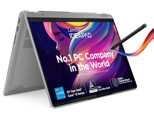 Image of Lenovo IdeaPad Flex 5 13th Gen Intel Core i5-1335U 14 inch(35.5cm) WUXGA IPS 2-in-1 Laptop (16GB /512GB SSD /Win 11 /Office 21 /Backlit KB /FPR /FHD Camera /Alexa /3 Month Game Pass /Arctic Grey /1.5Kg), 82Y00051IN