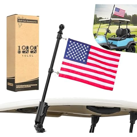 10L0L Golf Cart Flag Holder Kit Cover