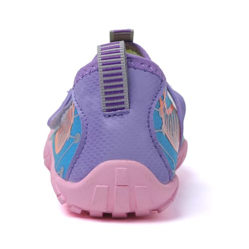 Boys Girls Water Shoes Kids Barefoot Aqua Socks Fast Dry Swim Beach Walking Athletic Sports Boat Shoe for Toddler Little Big Kid Black Blue Pink Purple Grey Red3