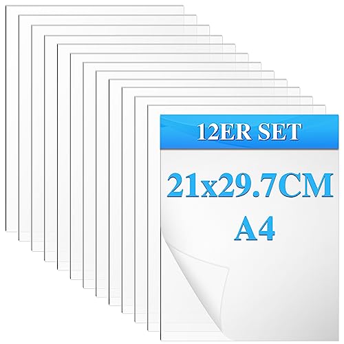 TXXATX Acrylglas Platten 6er Set - A4 2mm Transparent Plexiglas