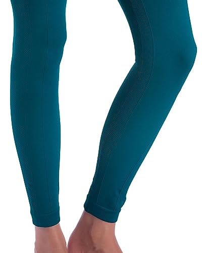 Homma High Waist Compression Leggings for Women Tummy Control Postpartum Leggings Seamless Yoga Workout Pants F.Teal M