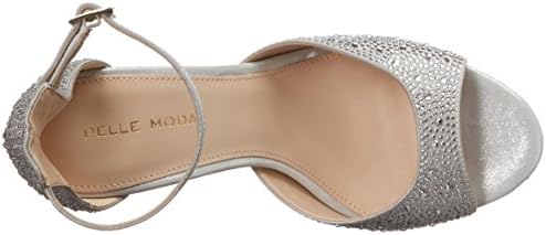 Pelle Moda Women's Erica Dress Sandal, Silver, 7.5 B US | Image 4