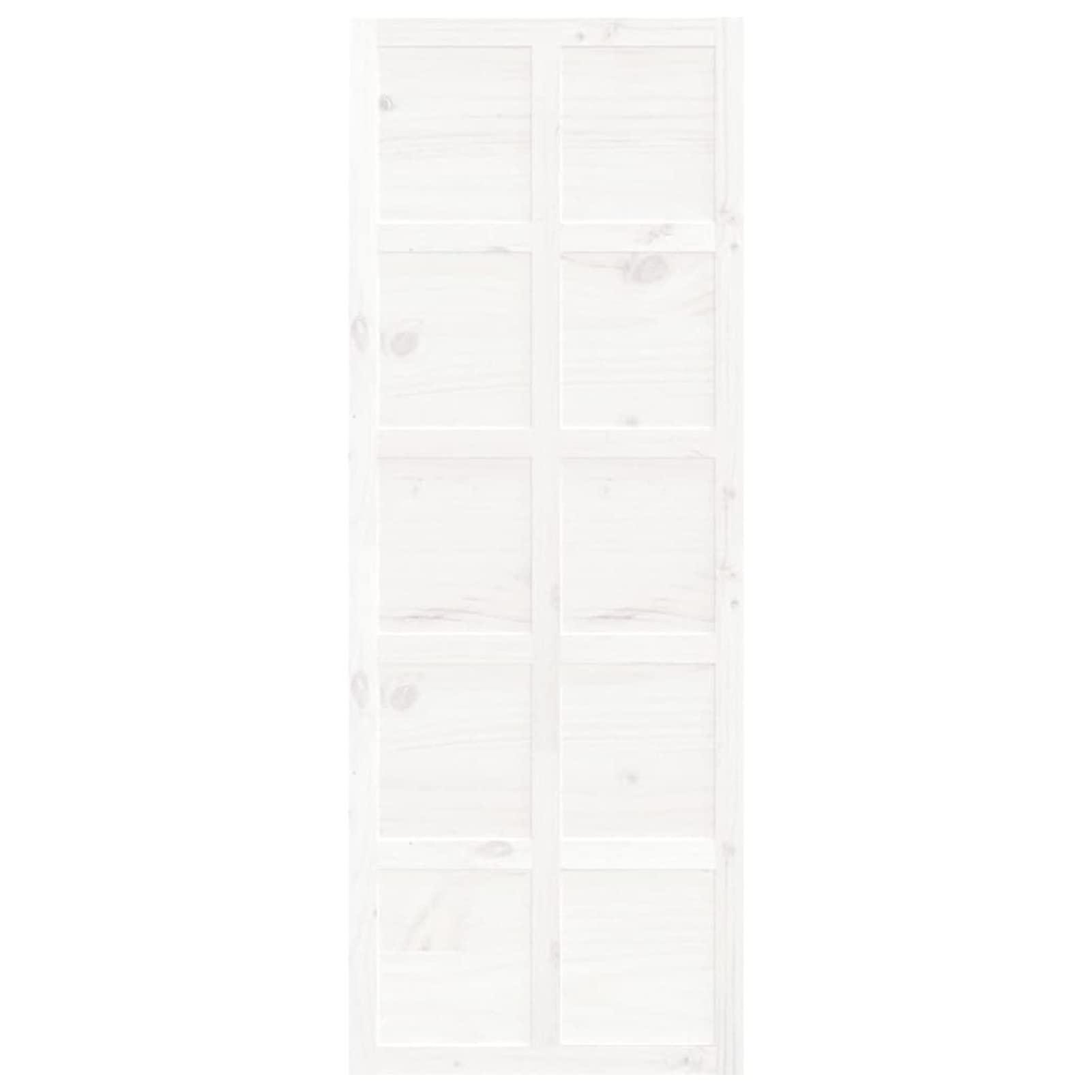 Tidyard Porta del Granaio,Porta Scorrevole in Legno,Porta Scorrevole Interna Bianca 80x1,8x214 cm in Legno Massello di Pino