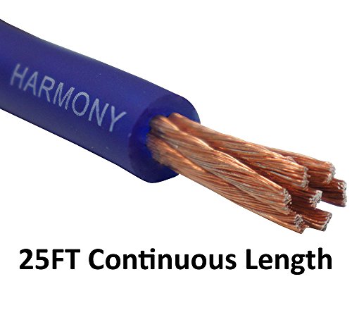 Harmony Audio 4 Gauge 4GA Car Stereo Matte Blue Power Cable Amp Wire