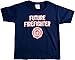 Future Firefighter | Cute Kid's Fire Fighter Badge Boy Girl Child T-Shirt - (Youth,XS) Navy Blue