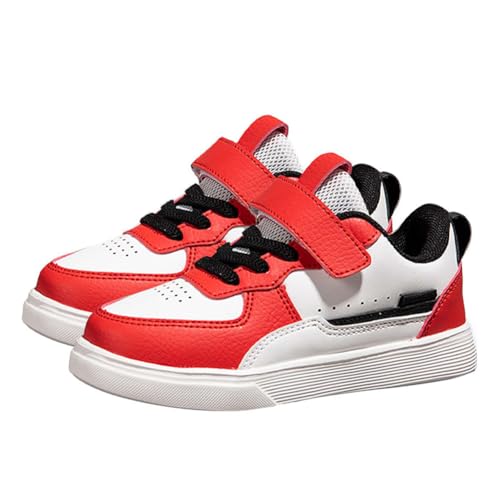 Boys Girls Pu Sneakers Fashion Low Top Running Sports Casual Slip On Lace Athletic Walking Tennis Shoes for Kids