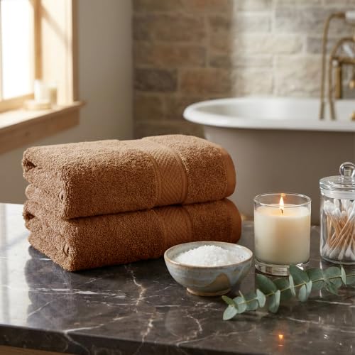 Image of MYTRIDENT Hand Towel | Urban Comfort | Quick Drying | Travel Friendly | for Men /Women | 2 Pc Hand Towel (40 cm x 60 cm) | 100% Cotton 450 GSM - Coconut Shell