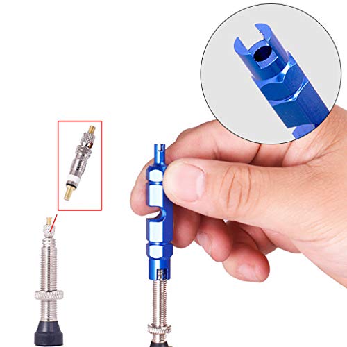 Ferramenta de remoção de núcleo de válvula Homyl para tubo Presta/Schrader, azul, 54 mm