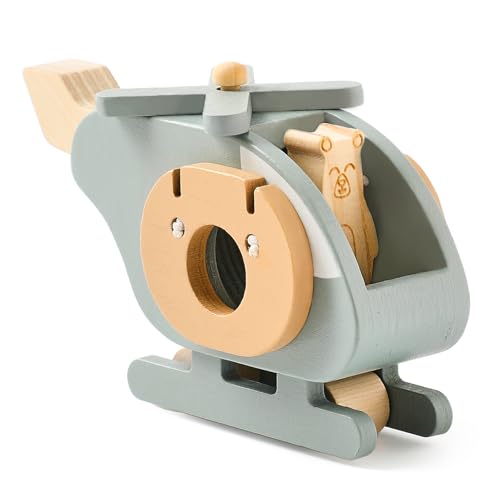 Youuys Montessori helicóptero de Juguete de Madera, el Cultivo de interés del bebé Juguete de Mejora de la concentración