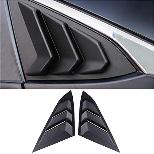 Rifoda for 10th Gen Civic Sedan ABS Plastic Rear Side Window Louvers Trim Honda Civic 2020 2019 2018 2017 2016 Air Vent Scoop Shades Cover Blinds Trim-Matt Black