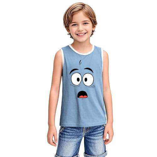 wodceeke Toddler Boys Girls Tank Tops Kids Cute Cartoon Sleeveless Shirts Summer Casual Workout Sports Vest4