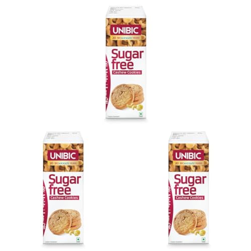 Image of Unibic Sugar Free Cashew Cookies, 75 /67.5gm(weight may vary) (Pack of 3)