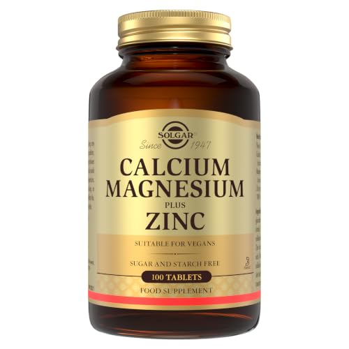 Solgar Calcium Magnesium Plus Zinc Tablets - Pack of 100 - Healthy Bones Teeth & Muscles - Supports Health of Nervous System - Vegan