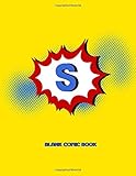 S Blank Comic Book: Draw Your Own Comics Create Your Own Cartoon Book Journal Sketch Notebook Large Glossy 8.5 x 11 Variety of Templates 120 Pages For ... Art Gift Name Initial Letter Alphabets