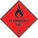 Flammable Gas 2 Dangerous Goods Sign Safety Metal Tin Sign 12 x 12 inch Warning for Industrial & Commercial Use (Z379)