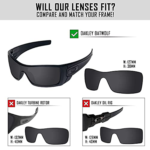 Image of Polarized Replacement Lenses for Oakley Batwolf OO9101 Sunglass