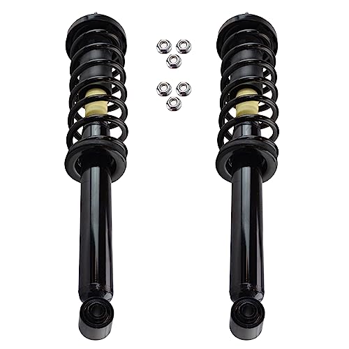 Image of TRQ Rear Complete Quick Loaded Shock Strut Spring Mount Assembly Pair Set 2pc Compatible with 2001-2003 BMW 525i 1997-2000 528i 530i