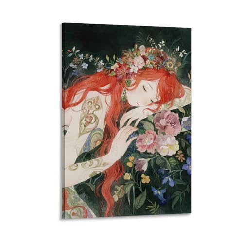 Peinture Décorative Flower Fairy Vintage Art Abstrait Salon 40x60