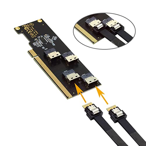 Tarjeta Raid VROC Raid0 Hyper con velocidad PCIe 4.0 y conector SFF-8654 ChenYang CY 7