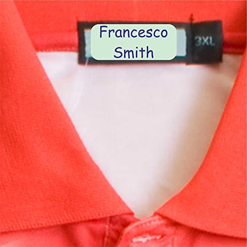 Jintora - Etichette adesive personalizzate 25x10 mm - 60 pezzi - adesivi con nome impermeabili per vestiti scuola e asilo - applicazione su tessuto o plastica senza cuciture né ferro da stiro -