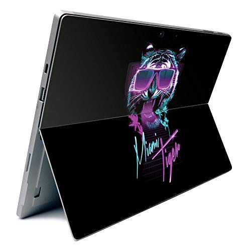 Image of MightySkins Carbon Fiber Skin for Microsoft Surface Pro 7 - Miami Tiger | Textured Carbon Fiber Finish | Easy to Apply, Remove, and Change Styles | Made in The USA (CF-MISURPR7-Miami Tiger)