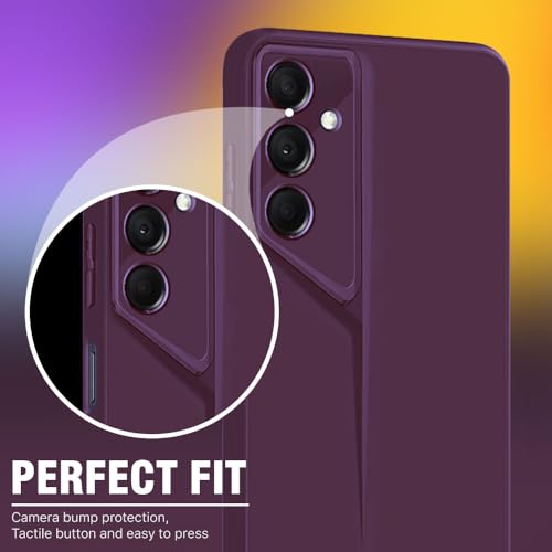 Image of WOW IMAGINE Slim Back Cover for Samsung Galaxy M13 4G | F13 4G | Blade Series Ultra Thin Case with Lightweight Design | Camera Protection | Soft Matte Silicone Flexible Mobile Case - Purple