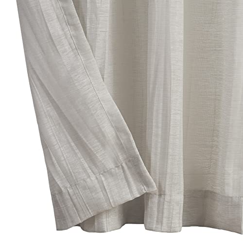 Nautica - Cordelia Crushed Sheer Curtain | Window Panel Curtains | Lightweight Drapes | Set of 2 Panels | Sheer | Grommet Header | Measures 52" x 108" | Taupe - image 5