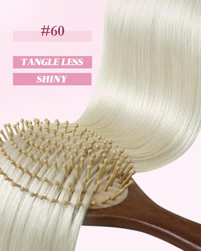 Image of YoungSee Micro Loop Extensions Real Human Hair 24 Inch Blonde Micro Link Hair Extensions Human Hair Platinum Blonde Microbead Extension 1g /strands 50g Cold Fusion Hair Extension for Wedding