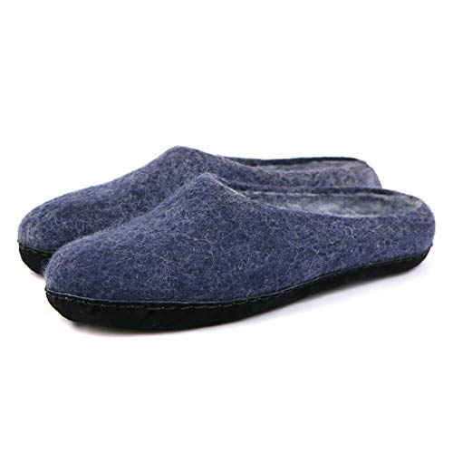 Image of Nootkas Felted Merino Wool 'Astoria' Mule House Slipper for Men and Women