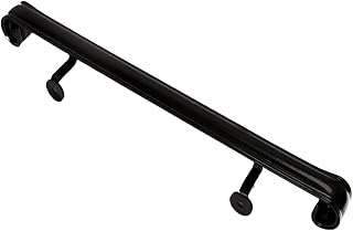 Wall Handrail,2 Ft Stair Handrail,Black Wrought Iron Handrail 1-2 Step Black Railing Wall Mounted Banister with Brackets for Outdoor Indoor Stairs Porch Deck Hand Rail