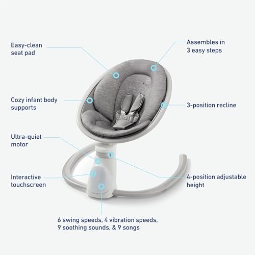 Graco® Soothe 'n Sway Bluetooth 3-in-1 Baby Swing — Grows with Your Child —Multiple Soothing Settings and Bluetooth Connectivity - image 6