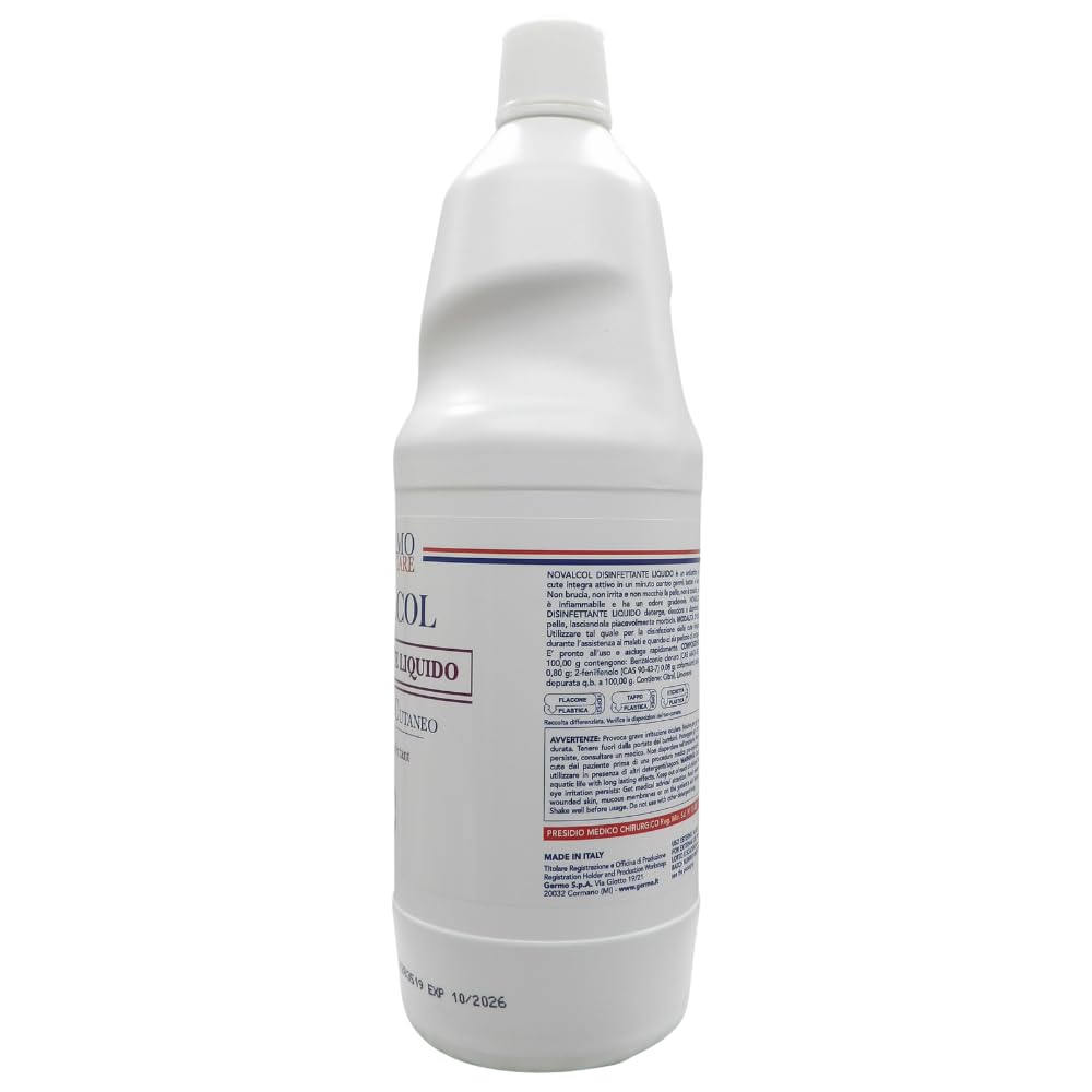 Disinfettante Liquido Contro Germi, Batteri e Lieviti, Prodotto Pronto All’Uso, 1000ml (2 Unità)