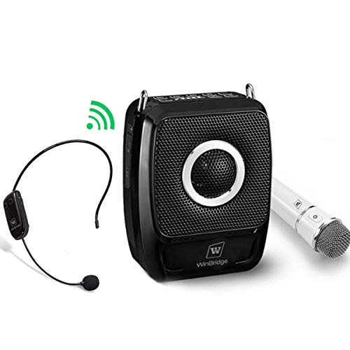 W WINBRIDGE Portable PA System, Bluetooth Speaker with Microphone, 2 Mic and Speaker