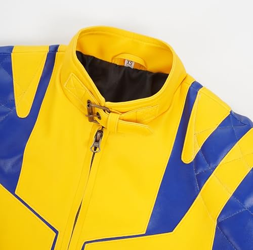 LP-FACON Mens Hugh Superhero Leather Jacket - Cosplay Costume Movie Apparel - Motorcycle Biker Style Jacket4