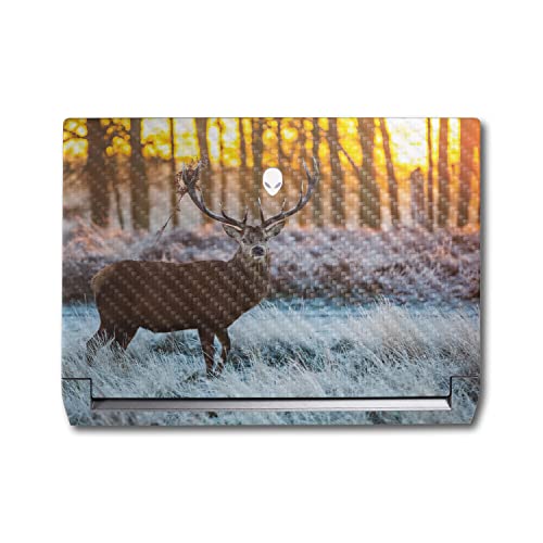 Image of MightySkins Carbon Fiber Skin Compatible with Alienware M17 R5 (2022) Full Wrap Kit - Buck | Protective, Durable Textured Carbon Fiber Finish | Easy to Apply & Change Styles | Made in The USA