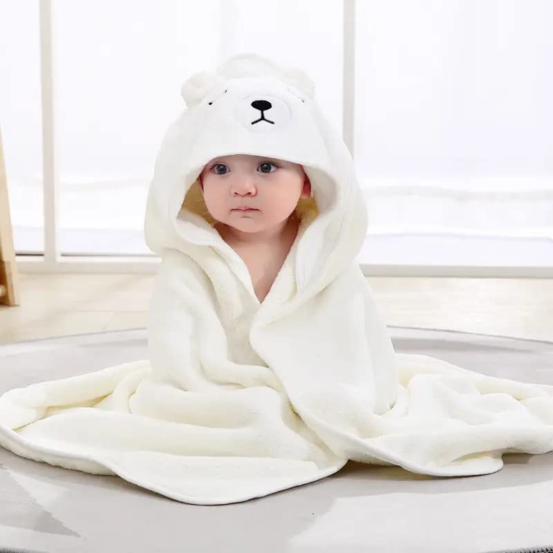 MumsLap Hooded Baby Towel - Premium Soft Baby Bath Towel for Bathtub for Newborn, Infant - Ultra Absorbent, Natural Baby Stuff Towel for Boy and Girl (Elephant, Kitty, Puppy) (Bear) | Polyester Blend-image-31