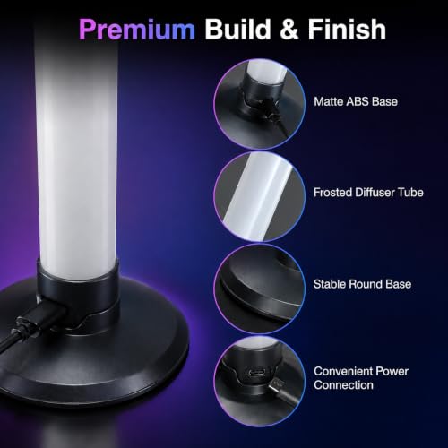 Image of One94Store RGB LED Gaming Light Bars (2 PCS) | Smart Ambient Lights with App, Remote & Button Control | Music Sync | Dimmable Color Changing Light for TV, PC, Gaming Room, Bedroom & Party Decor