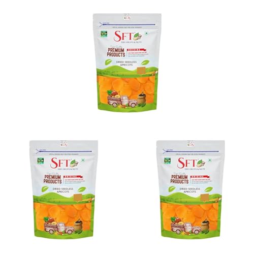 Image of SFT Exotics Apricots Dry Fruits | 200g | apricot, Dried apricots, DryFruits, apricots, DryFruits, Dry, Dried, Turkish apricot, Gluten Free (Pack of 3)