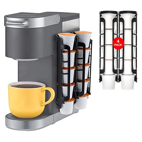 STORAGENIE Coffee Pod Holder Side Mount K Cup Pods Organizer compatible with Coffee Makers, Space Saving Kcup Storage, Perfect for Small Counters (Blcak) Cover