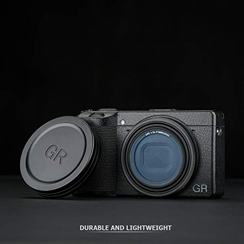 JJC Aluminum Lens Cap Cover Protector for Ricoh GR IIIx GR IIIx HDF GR3x HDF GR III GR III HDF GR3 HDF GR II GR2 with Soft EVA Interior -Black by JJC - Image 8