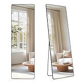 SONGMICS Specchio a Figura Intera, 160 x 50 cm, Specchio da Terra Rettangolare con Support...