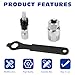 Oumers Bicycle Crank Extractor Bottom Bracket Remover Crank Arm Remover Spanner/Wrench Repair Tools Kit Bike Crank Puller Tool Set Bicycle Crank Removal Tool Set Professional Bicycle Repair Tool Kit