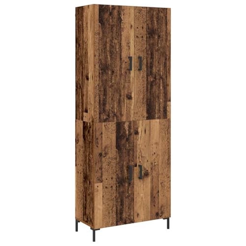 Armario con puertas y estantes de madera para almacenamiento vertical 2