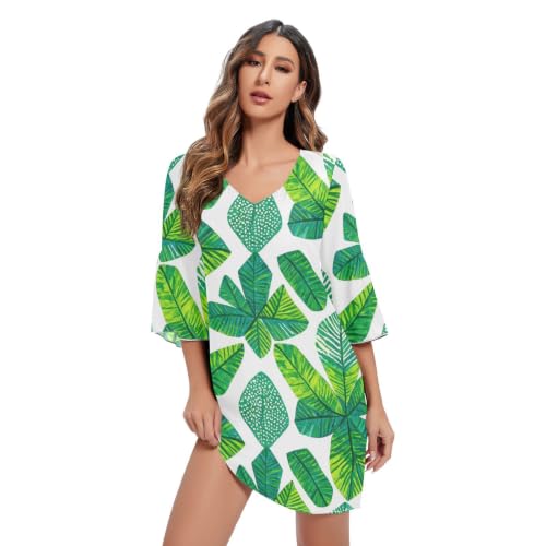 Robe mousseline légère col V pour rester fraîche sous la chaleur