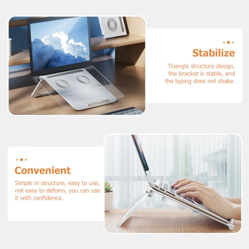 Soporte Ajustable Blanco para Laptop con Ventiladores Dual miniatura 7