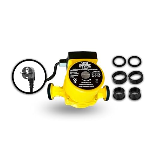 LORAC RS-Q 25-6/180 Professional Series Bomba de circulación, bomba de agua potable, bomba de calefacción por suelo radiante 25-60/180, 48-93W, H.max 6m, T.max - 120st.C, 3,3m3/h